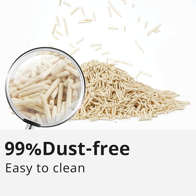 Tofu Cat Litter Clumping, Flushable,Ultra Absorbent and Fast Drying,Solubility in Water,Really Dust-Free Esay Clean,Dust-Free,100% Natural Materials,Less Scattering,33.6lb (5.6lb* 6bags)