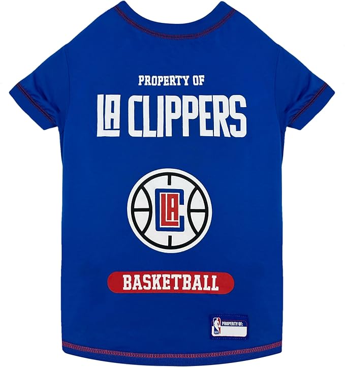 Pets First Cute Dog T-Shirt, Small -Dog & Cat Shirt with Basketbal Team Logo. A Comfortable & Fashionable Yet Durable Pet Outfit