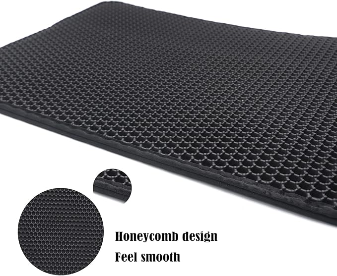 XKMT- Animal Pet Supplies Cats Litter & Housebreaking 75X58 Black Cat litter Mat Double Layer Pad Trapper Folding Pad EVA Foam Rubber
