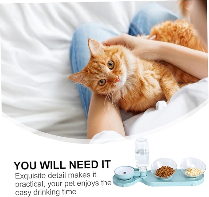 Elevated Cat Bowl Feeder Automatic Pet Water Dispenser Large Capacity Pet Supplies