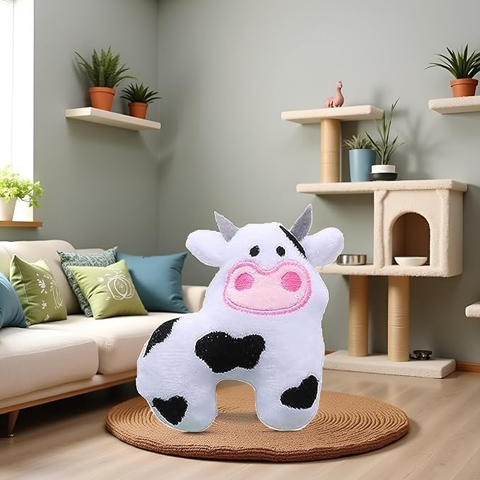Catnip Toy, Cat Plush Chew Toy, Teeth Grinding Catnip Toy Cow Catnip Toys