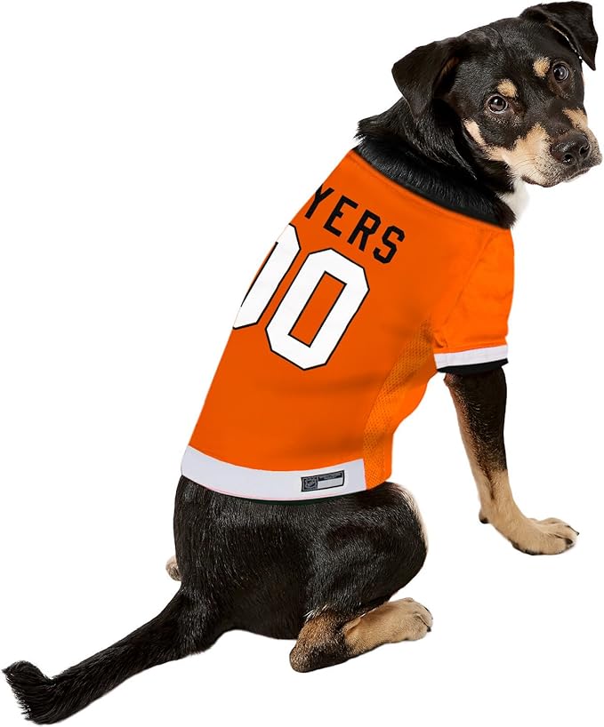 NHL Philadelphia Flyers Jersey for Dogs & Cats, X-Small. - Let Your Pet Be A Real NHL Fan!
