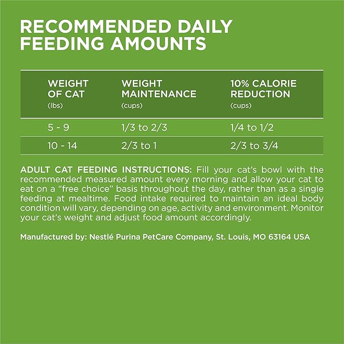 Purina ONE Natural, Low Fat, Weight Control, Indoor Dry Cat Food, +Plus Indoor Advantage - 22 lb. Bag