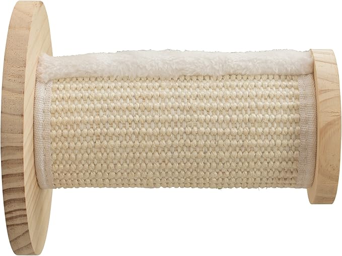 Trixie Cat Wall Furniture Set 3 - Cat Wall Scratcher and Climbing Shelves - Sisal Rope Scratching Posts - 3 Elevated Steps - Natural/White