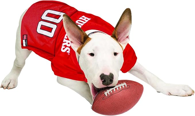 Pets First NCAA College Nebraska Cornhuskers Mesh Jersey for DOGS & CATS, XX-Large. Licensed Dog Jersey with your Favorite Football/Basketball College Team