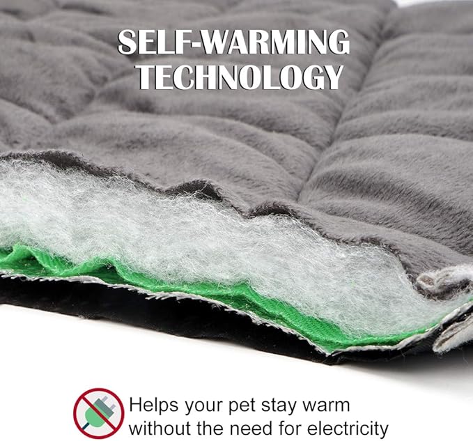 Self Warming Cat Bed Self Heating Cat Mat Thermal Pet Bed Mat Self-Warming Dog Crate Pad