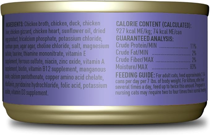 Tiki Cat After Dark Pate+ Wet Cat Food, Chicken & Duck, 2.8 oz. Cans (Pack of 12)