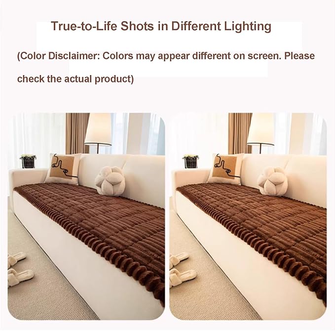 Anti-Slip Sofa Cushion, Washable Couch Cover Cat Mat Pet Pad Blanket for Furniture Protector Customizable Sofa Slipcover Pets Friendly(90x180cm(35x71inch), Khaki)