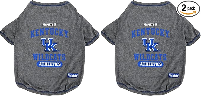 NCAA Kentucky Wildcats Dog T-Shirt, Small (Pack of 2)