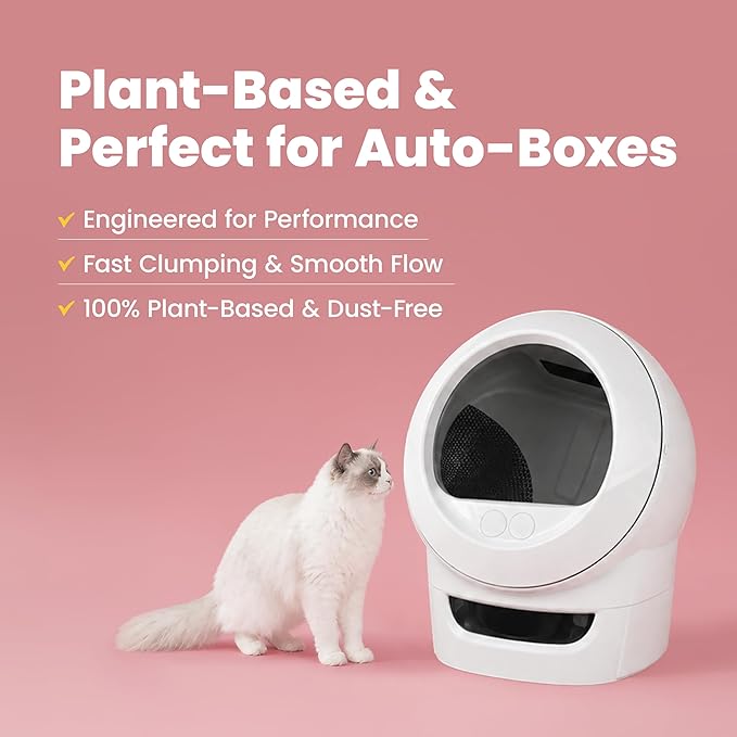 Lady N Granular Tofu Cat Litter Mini-Pellet Compatible with Automatic Self Cleaning Cat Litter Box, Strong Clumping, Low Dust, Activated Charcoal Odor Control 18lb