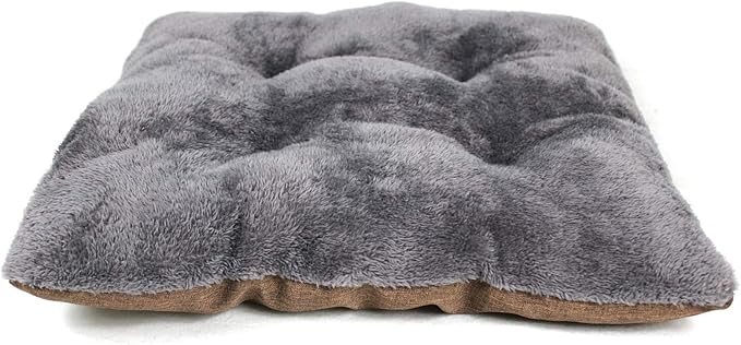 Winsterch Cat Bed Cave for Indoor Cats, Small Pet Tent Cave for Cats, Kittens, and Small Dogs, Warming Cat House with Removable Washable Cushion (18.5'‘ x 18.5’' x 15.8'', Brown)