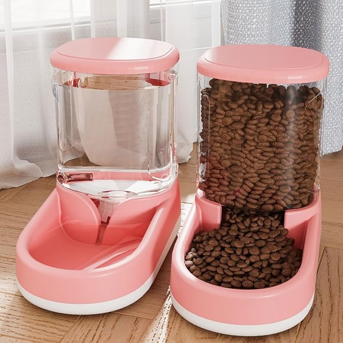 Pet Feeding Bowl Cats Water Dispenser Food Feeder Treat Bowl Automatic Dog Houseware Watering Supplies Pet
