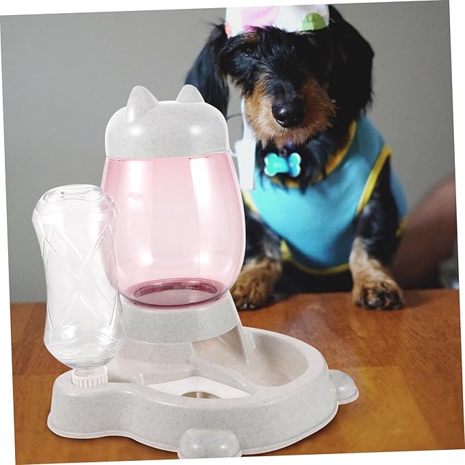 MERRYHAPY Cat Feeding Watering Supplies Automatic Pet Feeder Pet Food Water Dispenser Kitten Food Container