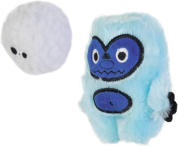 Mad Cat Yowlin Yeti Catnip & Silvervine Plush Cat Toy, Pack of 2