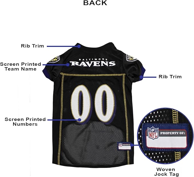 Baltimore Ravens Pet Striped Jersey