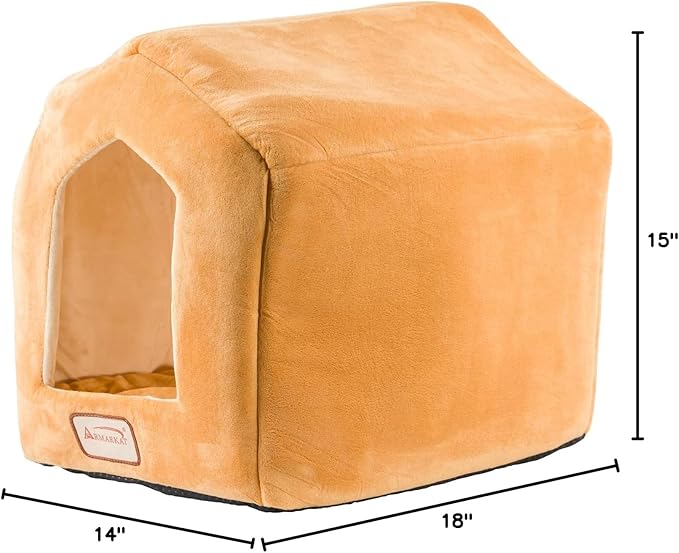 Armarkat Brown Cat Bed Size, 18-Inch by 14-Inch