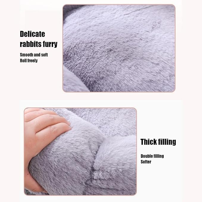 Plush Cat Beds for Indoor,Flower Shape Soft Pet Bed with Anti Slip Bottom,Donut 360 Degree Support Dog Bed for Bedroom Living Room (Beige)