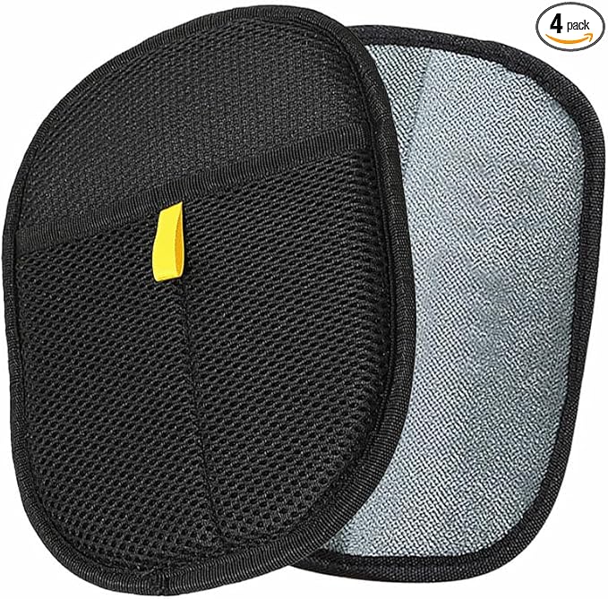 Pet Hair Removal Glove Reusable Dog & Cat Hair Static Removal Products for Couch Carpet Car Seat Washable Lint Mitt for Pet Hair Upgraded Electrostatic Animal Fur Removal Tool (4) Pcs