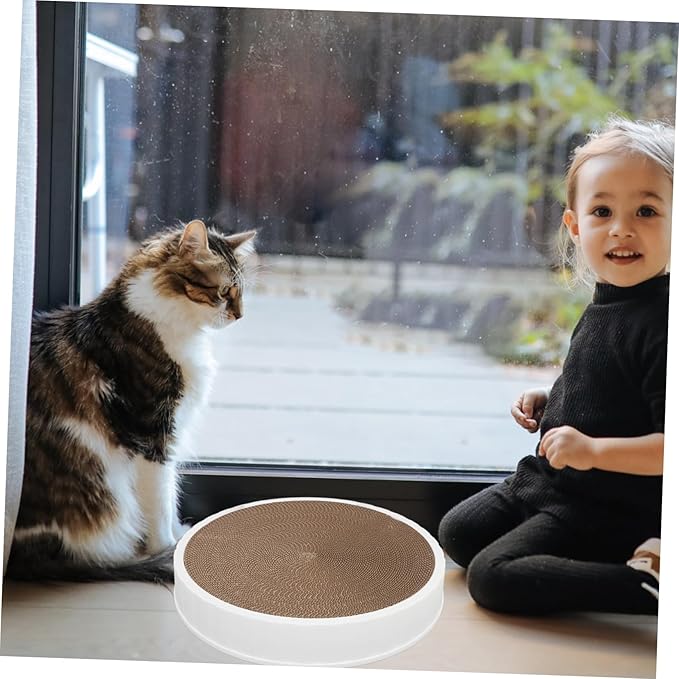 Toddmomy Cat Scratching Bowl Reversible Design Cardboard Cat Bed for Indoor and Outdoor Use Space-Saving Nesting Scratcher for Play and Rest Multifunctional Pet Furniture