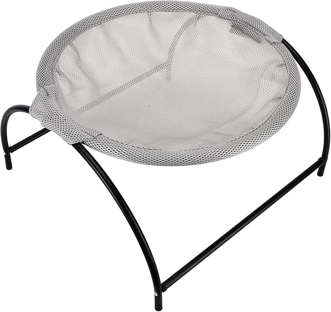 Fdit Cat Hammock Breathable Mesh Bed Rectangular Black