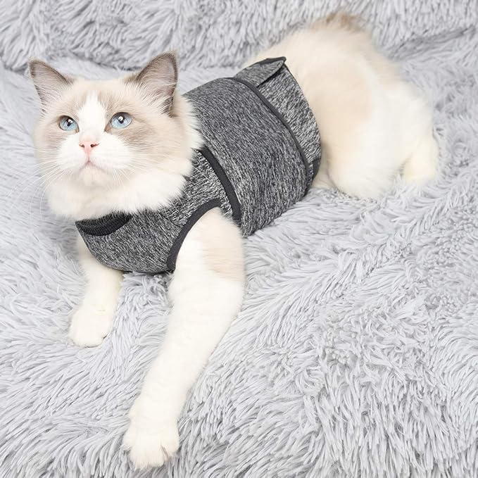 Coppthinktu Cat Anxiety Jacket - Calming Solution Shirt for Cat, Anti-Anxiety Wrap - Vet Recommended for Fireworks, Travel & Separation
