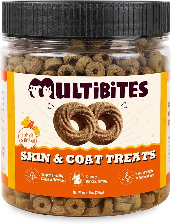 9 oz Skin & Coat Treats Fish Oil for Cats Chicken Flavor Cat Training Treats Cat Treats for Indoor Cats