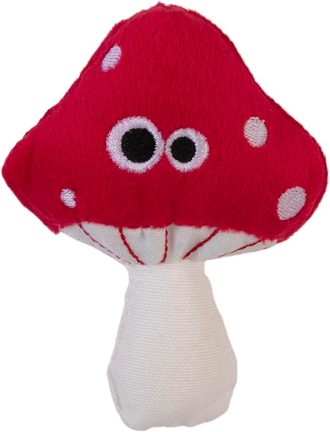 Mad Cat Magic Meowshroom Mushroom Wild and Wacky Catnip & Silvervine Plush Cat Toy, Pack of 1