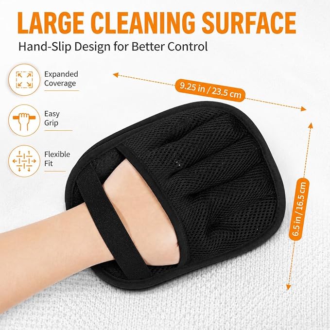 4PCS Pet Hair Removal Gloves for Dogs and Cats, Reusable Pet Hair Remover for Couch, Clothes, Carpet and Car Seats, Washable Electrostatic Grooming Gloves for Pet Shedding Hair