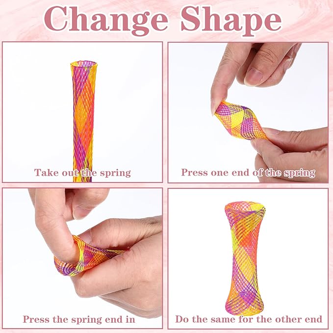 35Pcs Cat Spring Toys, Kitten Tube Toy Indoor Interactive Cat Toys, Colorful Cats Chew Toy Telescopic Foldable Plastic Coil for Pet to Chase Scratch Bite Pounce