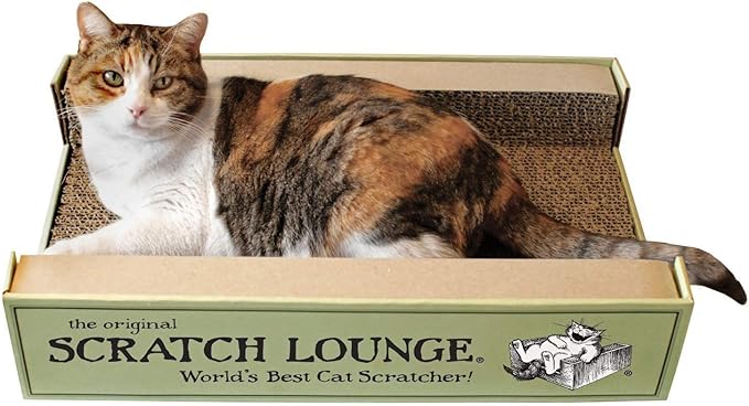 Scratch Lounge - Reversible Cardboard Cat Scratcher with Floor Refill and Catnip