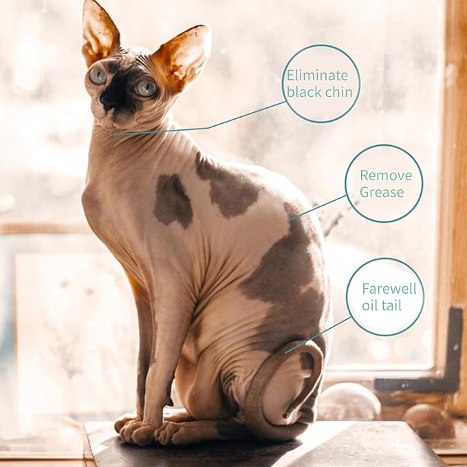 Kitten Shampoo Oil Control (500ml) for Sphinx Cats Oil Control Soothing Shampoo for Sphinx Hairless Cats Pet Supplies for Dogs