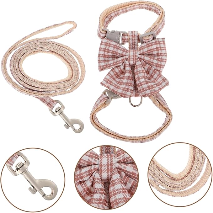 Abaodam Adjustable Cat Harness and Leash Set Escape PET Vest Reflective Straps for Kittens and Cats Soft and Comfortable Walking Gear