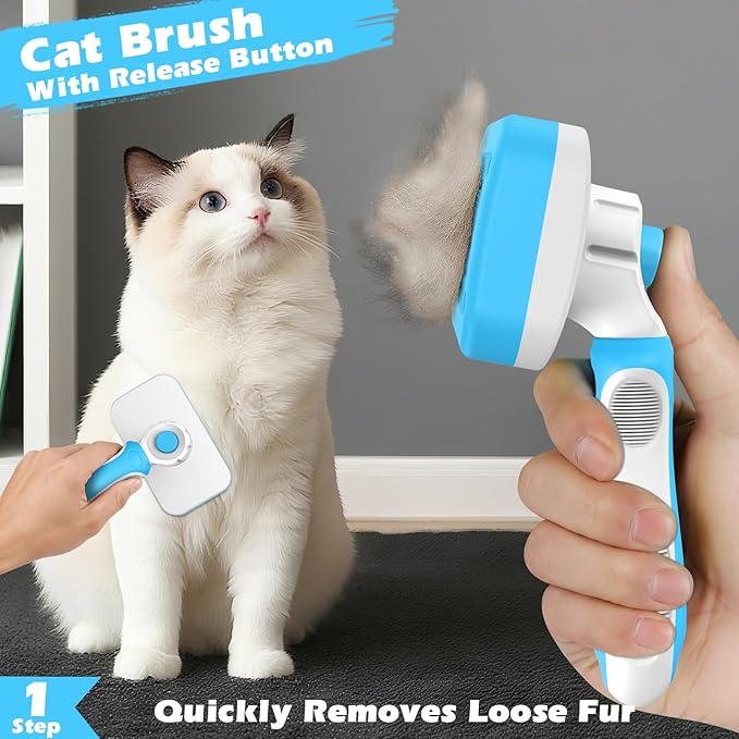 Cat Grooming Supplies, Meet All Your Pet's Daily Grooming Needs (Blue)