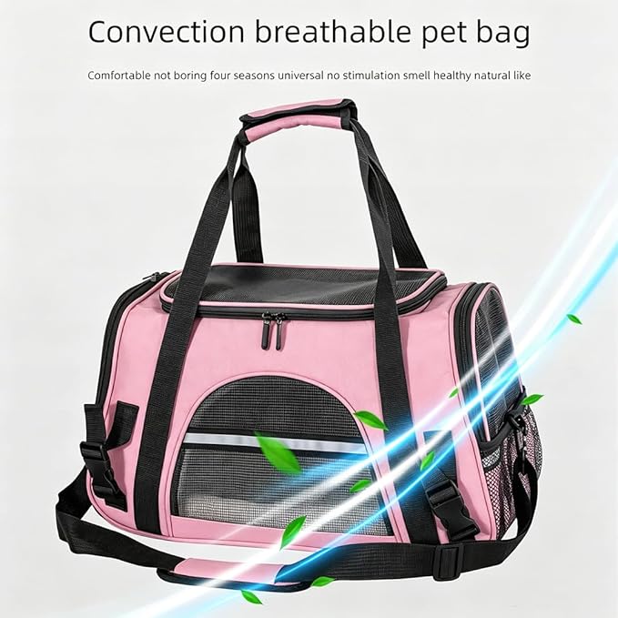 Cat Carriers, Dog Carriers, Pet Carriers – Airline-Approved Soft-Sided Bag for Cats & Small Dogs (Up to 15 lb), Foldable, Breathable Mesh, Privacy Cover, Washable & Lightweight