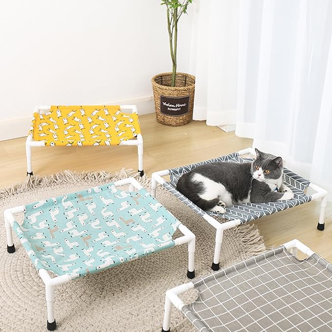 Pet Hammock Cat Puppy and Dogs Replacement Comfortable Cloth Camp Bed Nest Napping Bed for Small Pet Cat Bed Sheets, colored triangle