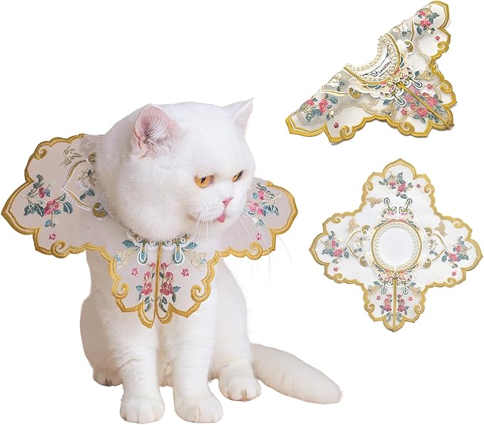 Leo Kitty New Year Pet Outfit for Small Cats & Small Dogs — Green Butterfly-Embroidered Costume, Holiday Dress-Up Essential