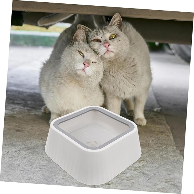 BESPORTBLE Floating Pet Water Bowl Splash Design for Cats and Small Dogs Material Easy Pet Feeder Prevents Spills and Keeps Area Tidy for Home Use