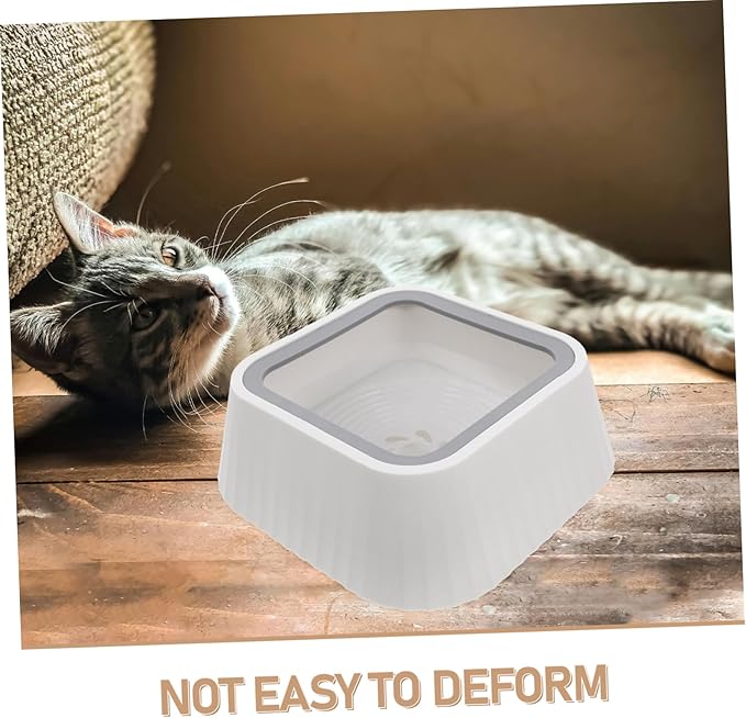 BESPORTBLE Floating Pet Water Bowl Splash Design for Cats and Small Dogs Material Easy Pet Feeder Prevents Spills and Keeps Area Tidy for Home Use