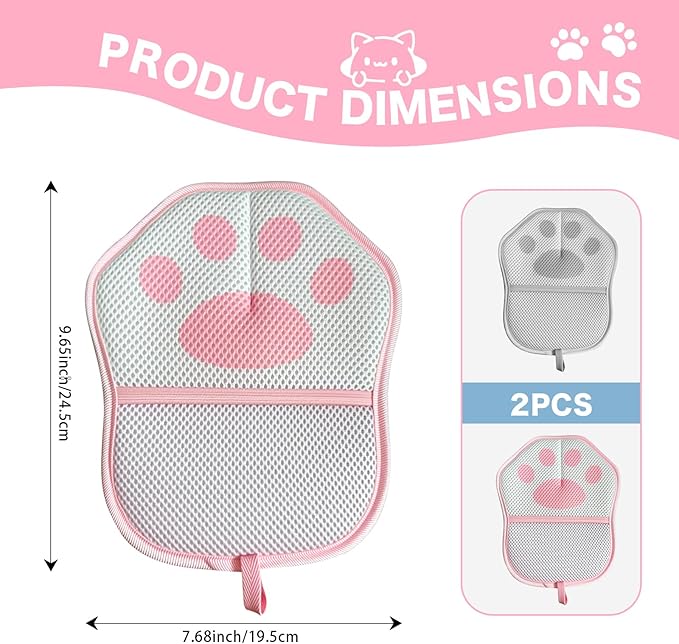 2Pcs Pet Hair Remover Glove for Cats Dogs Grooming Gloves, Electrostatic Pet Hair Removal Glove Reusable The Magic Brush Pet Hair Remover Suitable for Clothing, Sofa, Carpets, Car Seat, Cat Claw