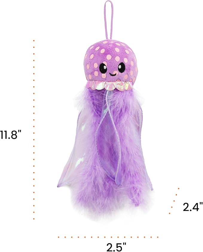 Catstages Glow N' Pounce Octopus Kicker Cat Toy with Catnip, Glows in the Dark, Loop for Wand Attachment
