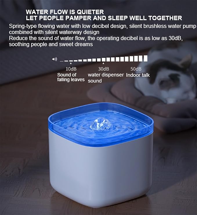 3L/101oz Pet Water Fountain,Automatic Cat Drinking Dispenser Watering Supplies with Filter,Ultra Silent Dog Water Bowl for Pet Drinking Inside,A