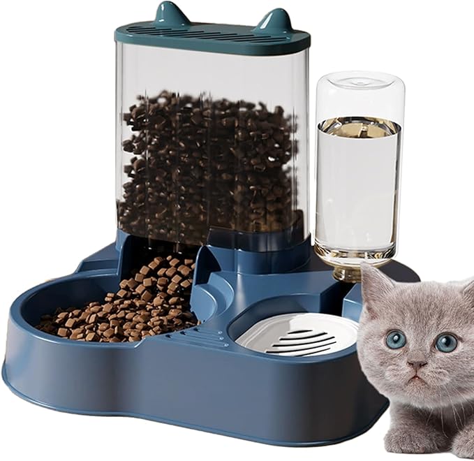 Automatic Cat Feeder,Cat Water Dispenser Food Pet Feeder | Large Capacity Fod Storage Container, Automatic Dog Food Bowl, Pet Supplies