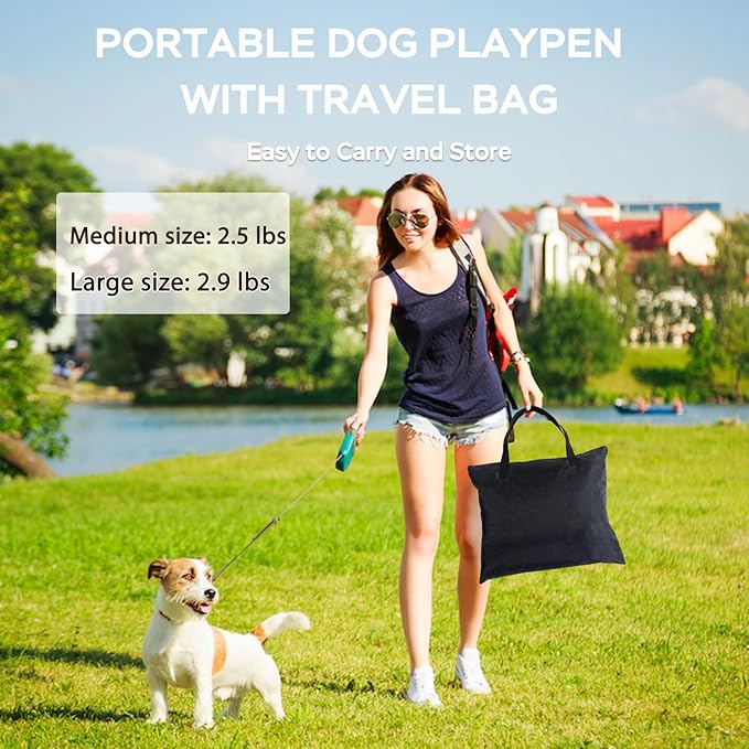 Portable Foldable Pet Playpen Collapsible Crates Kennel Playpen for Dog cat and Rabbit &Travel playpen Outdoor or Indoor (Medium（31.5" L x 23.6" W x 21.7" H）, Brown)