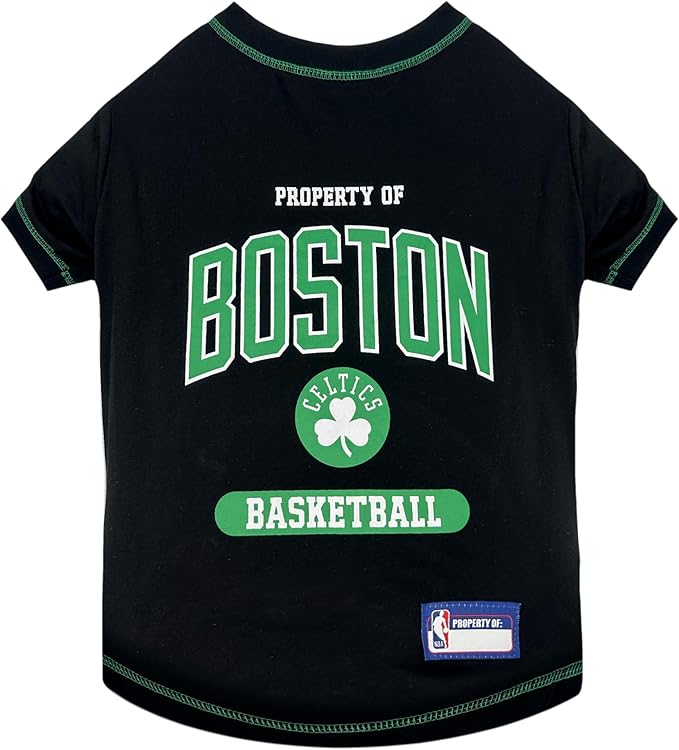 Pets First NBA Licensed Hoodies & T-shirt for Dogs & Cats, Boston Celtics, Small