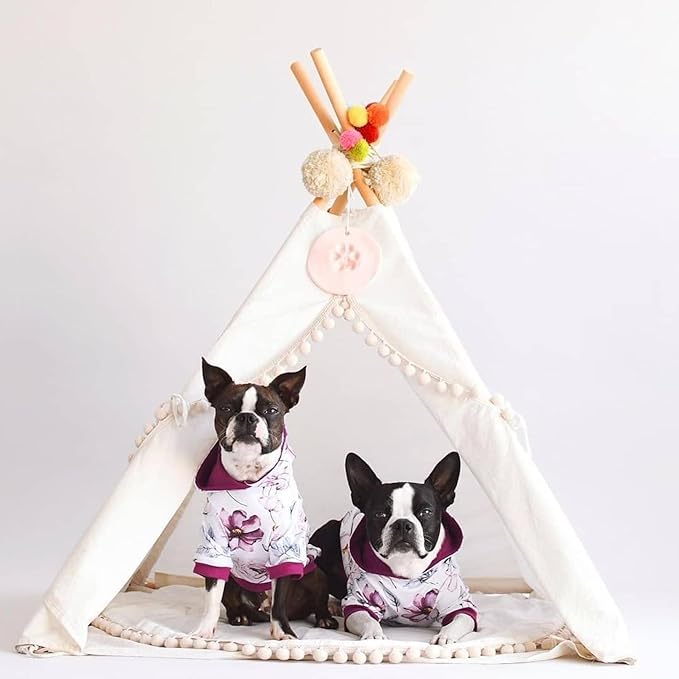 MINICAMP Pet Teepee Bed for Dogs and Cats – Cozy Indoor Dog Tent with Natural Cotton– Luxury Pet House & Hideaway Bed for Small to Large Dogs, Cats & Small Animals - Made in EU (Large)