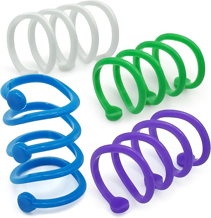 Cat Springs for Indoor Cats & Kittens – Interactive Coil Spring Toy Cats Can't Resist, Swat, Chase & Pounce, Family Made in USA, Set of 4