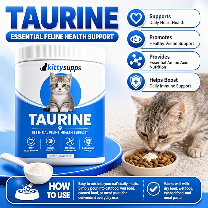 Taurine for Cats, Soft Cat Chews with Taurine, Daily Cat Treats for Easy Feeding, Tasty Pet Care Chews