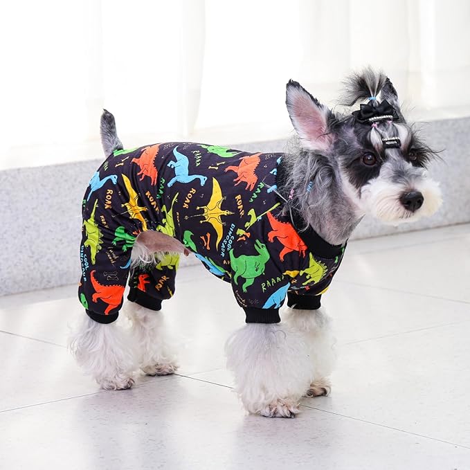CuteBone Fleece Dog Pajamas Clothes Puppy Jammies Pet Apparel Cat Onesie for Chihuahua Yorkie Frenchies P316L