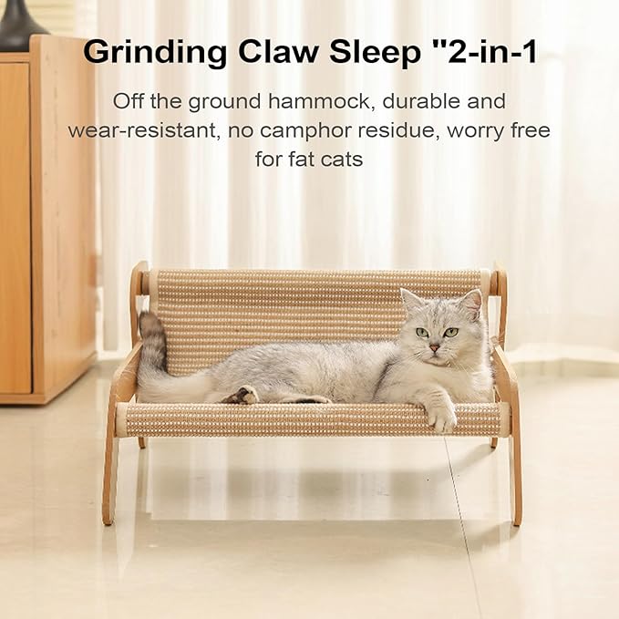 Cat Scratching Couch - Cooling Training Lounger,Cat Scratcher Furniture - for Home Decor Enrichment Pet Supplies Playtime Indoor Kitten Training Nail Care