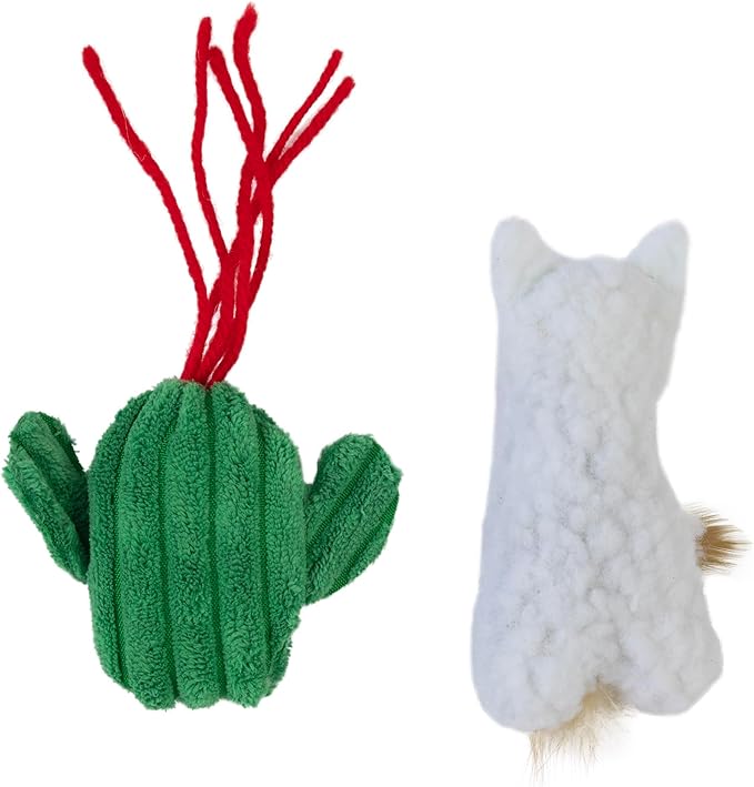 Mad Cat Lucky Llama with Catnip & Silvervine Cat Toy, Pack of 2